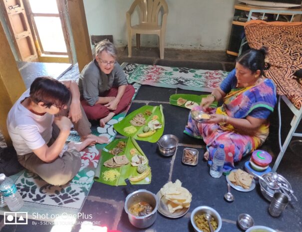 Home cooked lunch in Hampi