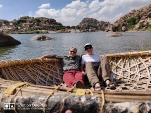 Coracle ride in Hampi during hampi Badami tour