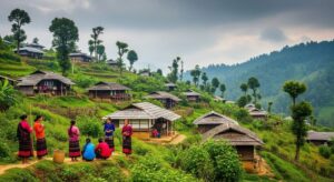 Khasi village, near living root bridges
