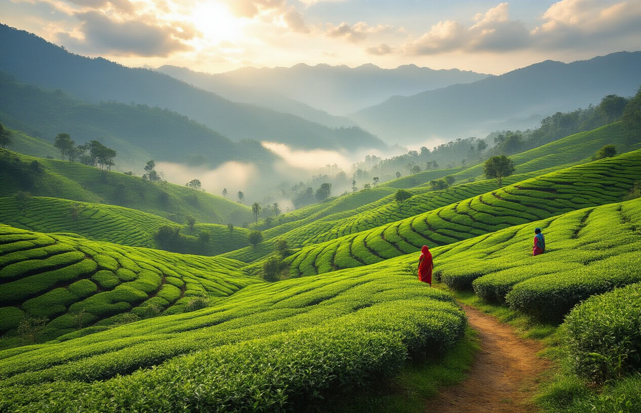 Journey Through Tea Plantations in the Western Ghats