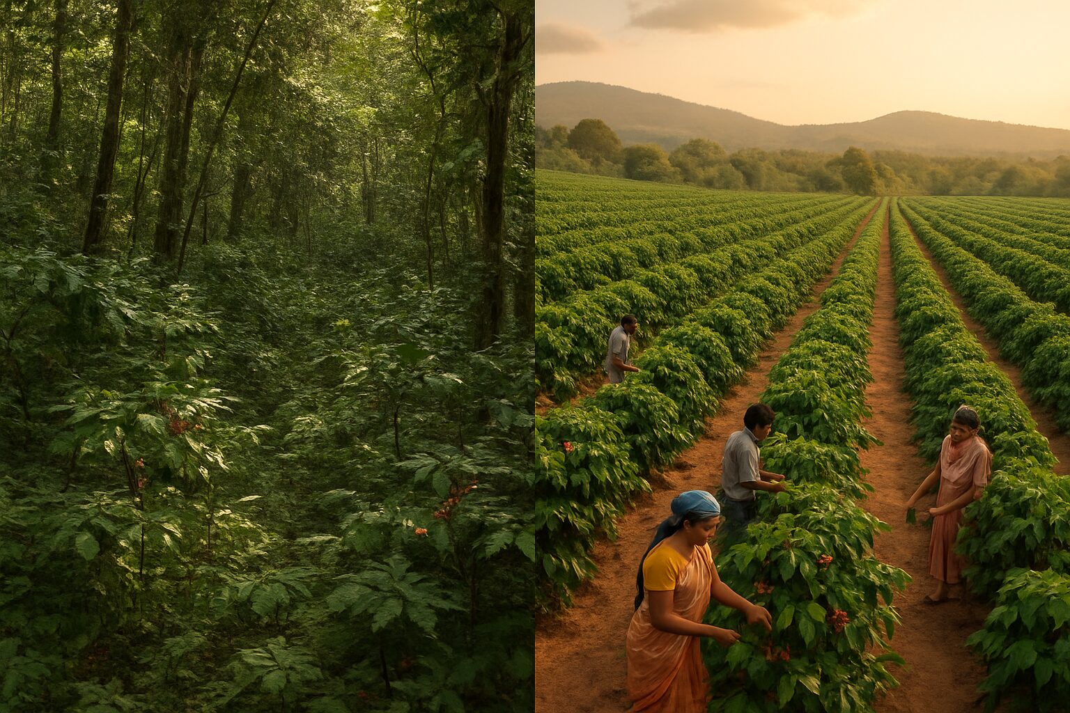 Evolution from Secret Gardens to Commercial Plantations