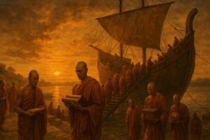 Ashoka missionaries departing Tamralipti