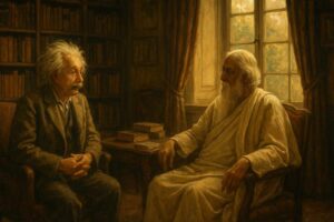 Einstein Tagore Berlin 1930 conversation nature reality science Indian philosophy meeting