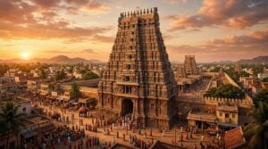 Dravida temple architecture South India gopuram Madurai Thanjavur towers