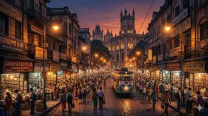 Bengali scientists Kolkata heritage tour College Street evening lamplight 5 Senses Tours