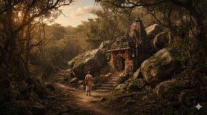 Pandupol Hanuman temple Sariska Tiger Reserve Mahabharata Pandavas Bhima ancient shrine forest