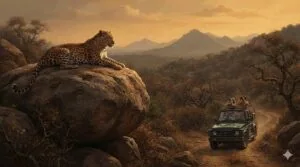 Sariska leopard Aravalli Hills rocky landscape wildlife safari Rajasthan nocturnal predator