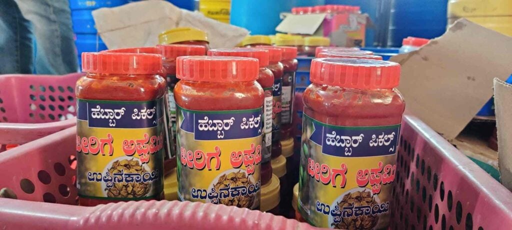 Traditional Hebbar style pickle making in Malnad, Karnataka, India